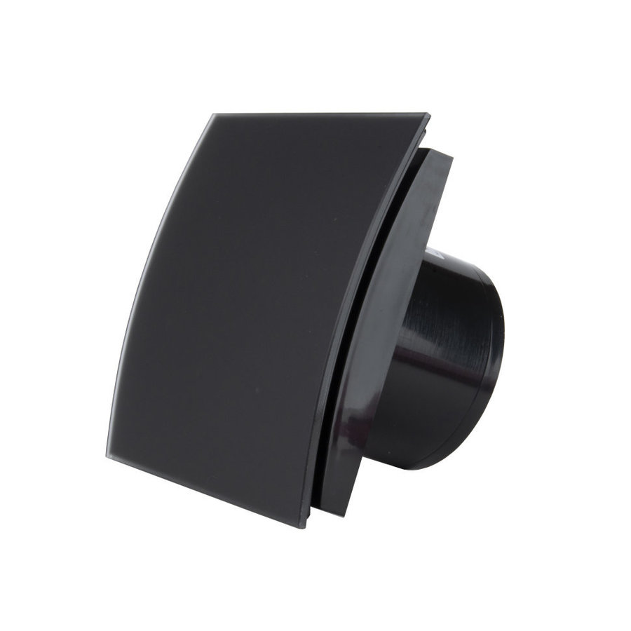 Mmotors ММ-Р 06 стекло овал, 105 м³/ч, 14 Вт, с обратным клапаном /черный глянцевый/ - отопление, вентиляция и кондиционирование