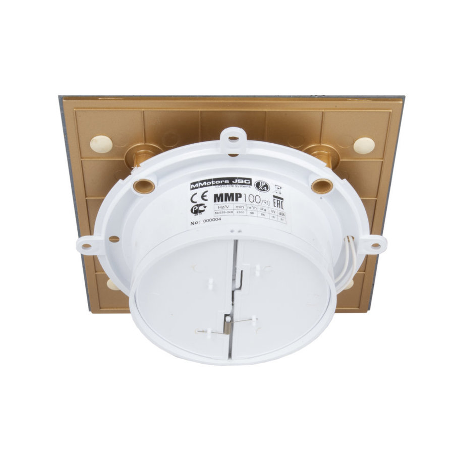 Mmotors ММ-Р 06 стекло прямое, ТОНКИЙ, 90 м³/ч, 16 Вт, с обратным клапаном /мозаика золото/ - отопление, вентиляция и кондиционирование