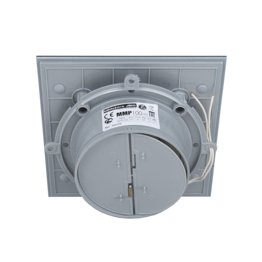 Mmotors ММ-Р 06 стекло прямое, ТОНКИЙ, 90 м³/ч, 16 Вт, с обратным клапаном /темно серый с каплями/ - отопление, вентиляция и кондиционирование