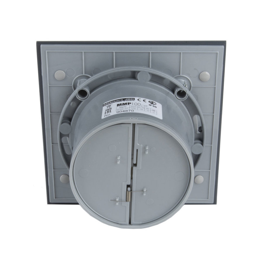 Mmotors ММ-Р 06 стекло квадрат, 169 м³/ч, 18 Вт, с обратным клапаном /темно серый/ - отопление, вентиляция и кондиционирование