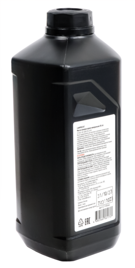 Масло компрессорное минеральное VG-46 1,0л LAMPRECHT LT-VG46 - отопление, вентиляция и кондиционирование